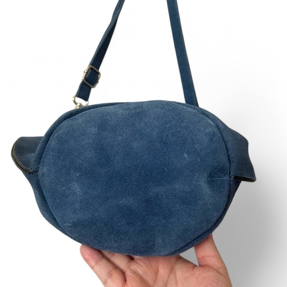 Borse In Pelle Genuine Italian Leather Bucket Purse Removable Strap Hobo Bag - Picture 14 of 16